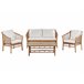Beliani Conjunto lounge Madeira de bambu MAGGIORE Castanho