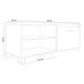  Armário de TV LED 100 Branco/ Preto
