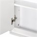 Armário de Casa de Banho Melamina de Madeira, MDF e Vidro HOMCOM 48 Branco