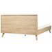 Beliani Cama com estrado Aglomerado de madeira, Rattan/vime MONPAZIER 167x209 Castanho
