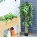 Árvore de bambu artificial PE, PP, Cimento Outsunny Verde