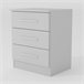 Mesa de cabeceira DREAM 3 gavetas 56x45x36cm Branco