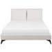 Beliani Cama com estrado Chenille MELLE 175x240 Bege