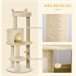 Arranhador para Gatos Aglomerado de Madeira, Pelúcia e Sisal Creme