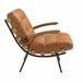 ANGEL CERDA Poltrona de couro marrom e freixo Camel