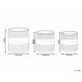 Beliani Conjunto de 3 vasos para plantas RATTAIL Bege