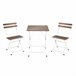 Conjunto de mesa dobrável e 2 cadeiras de jardim Bistrot Madeira