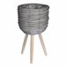 Well Home Conjunto 3 vasos de flores com pernas Cinza