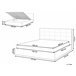 Beliani Cama com armazenamento Veludo LORIENT 177x216 Cinza Claro