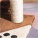 Arranhador para Gatos Aglomerado de Madeira, Pelúcia e Sisal Castanho