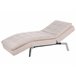 Beliani Chaise longue Terciopelo LOIRET Bege