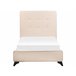 Beliani Cama com estrado Poliéster AMBASSADOR 102x216 Bege