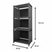 Prateleira de Organização 4 Pisos PVC e Tecido Nyana Home 93x41x29 cm 41 Preto