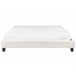 Beliani Cama com estrado Bouclé ROANNE 190x213 Creme