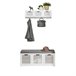 Banco e prateleira para sapatos FSR23-W+FHK19-W SoBuy Branco