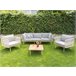 Beliani Conjunto lounge SENISE Cinza