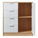 Aparador Varkaus com 4 gavetas + 1 porta MDF 80 Carvalho