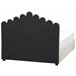 Beliani Cama com armazenamento Veludo VINCENNES 147x214 Branco/ Bege
