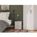 Mesa de cabeceira 2 gavetas cor branca LEADER  Branco