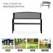 Banco de Exerior Aço Outsunny 127x60 Preto