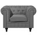 Beliani Conjunto de sofás CHESTERFIELD Cinza Claro