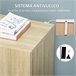 Aparador de Sala de Estar Melamina de Madeira HOMCOM 70 Branco