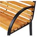 Banco de parque Aço e madeira Outsunny 122x60 Castanho