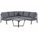 Beliani Conjunto lounge VIZZINI Cinza Escuro