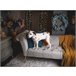Beliani Chaise longue Terciopelo NANTILLY Azul Marino