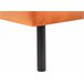 Beliani Chaise longue à direita Veludo LE CRAU Laranja