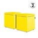 Puff Cube Arcon Leatherette Abafador marinho interno HAPPERS Amarelo