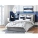 Beliani Cama com armazenamento Poliéster LORIENT 157x216 Cinza Claro