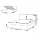 Beliani Cama com armazenamento Veludo BAJONNA 183x235 Bege