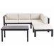 Beliani Conjunto de jardín MESSINA Creme