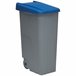 WELL HOME Conjunto de 2 Recipientes Fechados de 110L Azul+Preto Alt.88cm Azul/ Preto
