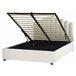 Beliani Cama com armazenamento Veludo VINCENNES 167x214 Branco/ Bege