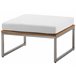 Beliani Conjunto lounge Madeira de acácia BERMUDA Branco/ Bege