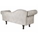 Beliani Chaise longue versão à esquerda Veludo LATTES Cinza Escuro