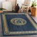ANDRE 1972 Tapete Quadro medusa grego antiderrapante 80x150 Azul