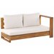 Beliani Conjunto lounge Madeira de acácia MARETTIMO Branco/ Bege