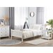Beliani Cama com estrado Pinho GIVERNY 99x208 Branco
