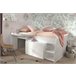 Cama infantil Valky com escrivaninha e 2 gavetas 203x135 Branco/cinza