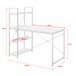 Secretária Stavanger com 4 prateleiras Metal/Aglomerado 120x64 Branco