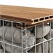 Banco de jardim gabião Friesland WPC 90x25 Castanho Claro