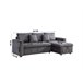 Chaise longue DRAKO reversível cor cinza escuro Cinza Escuro