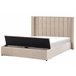 Beliani Cama de água Veludo NOYERS 190x247 Bege