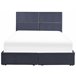 Beliani Cama com estrado Veludo VERNOYES 170x214 Preto