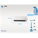 Aquecedor split de parede em cerâmica de 2000 W com controlo remoto Branco