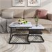 Mesa de centro, mesa de sala, mesa de sofá. 60x45 Branco/ Preto