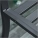 Banco de Jardim Aço e Ferro Fundido Outsunny 128x58 Preto